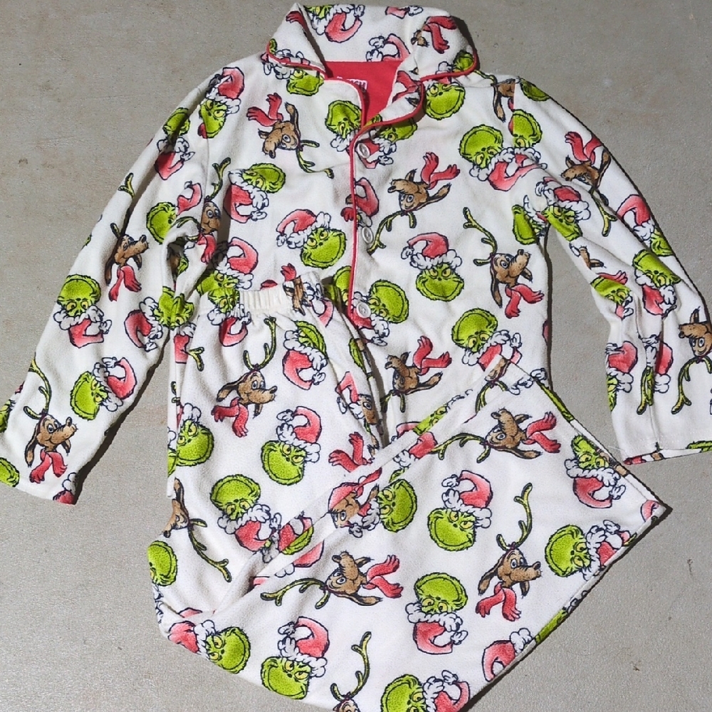 Dr. Seuss White and Green Kids Pajama Set